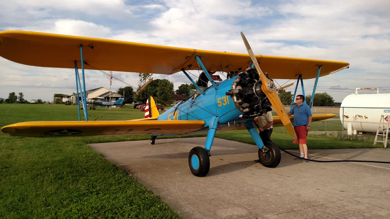 Illustration for article titled "Hold the stick, I got to snapchat this"....Let's fly a Biplane!